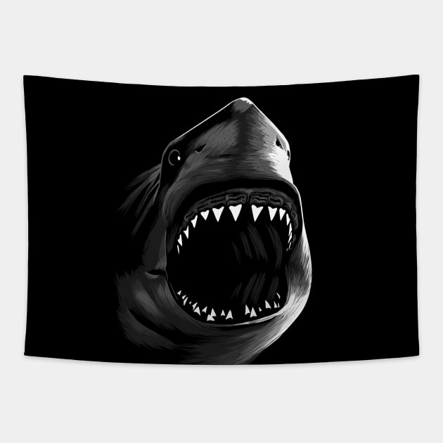 Megalodon Tapestry by albertocubatas