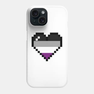 Asexual 8 bit heart Phone Case