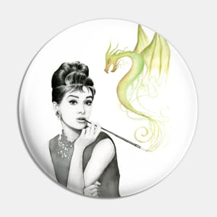 Audrey and Dragon Pin