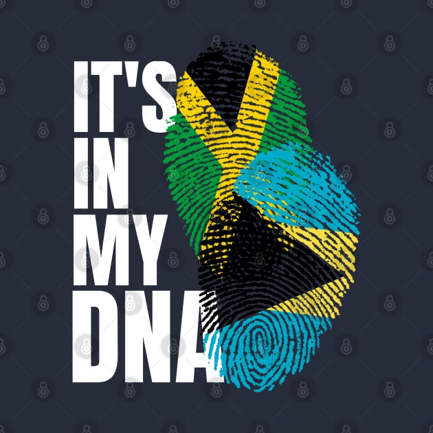 Jamaican And Bahamian Mix DNA Flag Heritage Gift by Just Rep It!!