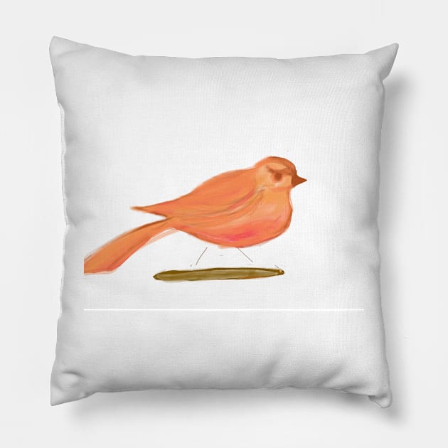 Cardinal Aviary Pillow by TriForceDesign