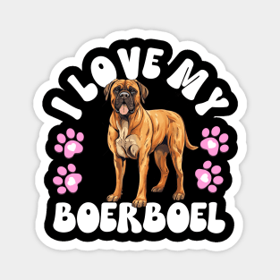 I Love My Boerboel Magnet