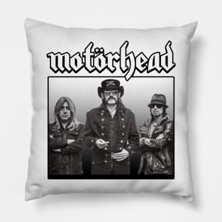 Motorhead White Black Pillow