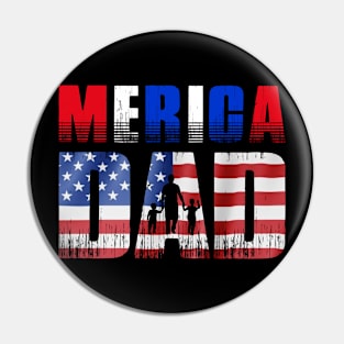 Merica Dad 4th July Pin