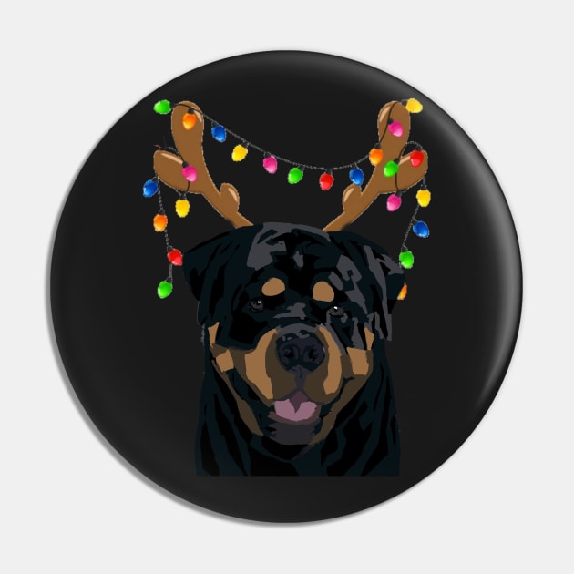 Rottweiler Christmas Pin by Freedomink