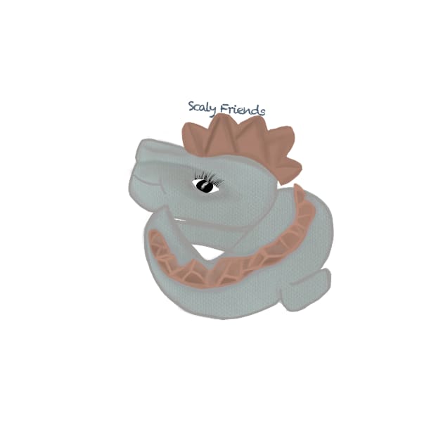 Sasha the silver Dino - The Scaly Friend's Collection Artwort By TheBlinkinBean by TheBlinkinBean