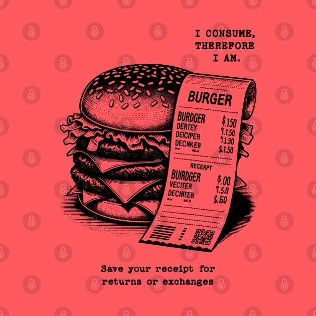 I Consume Therefore I Am - Burger by Update or Die!