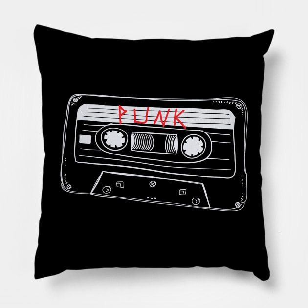 Punk Love Mixtape Pillow by machmigo