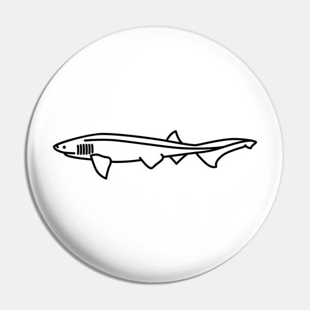 Bluntnose Sixgill Shark Pin by Radradrad