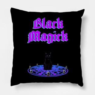 Black Magick - Black Cat Ritual Circle (VARIANT) Pillow