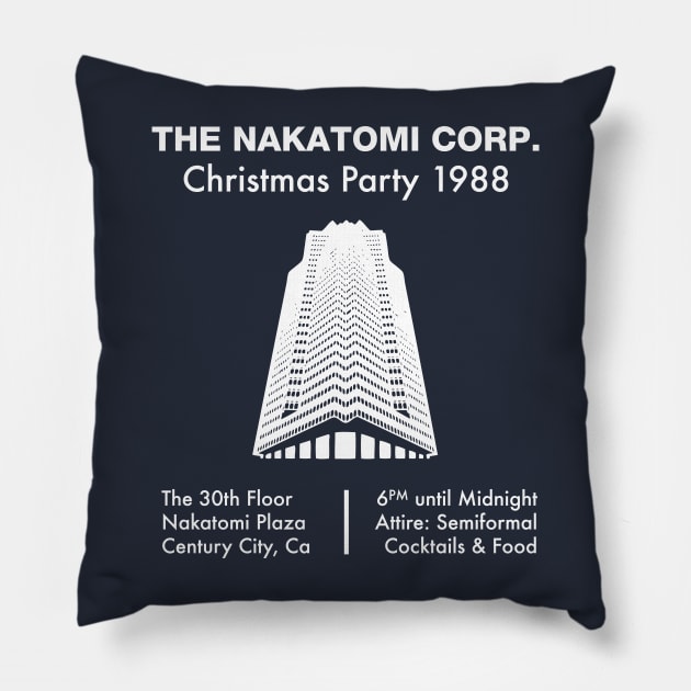 Nakatomi Plaza 1988 Pillow by teeteet