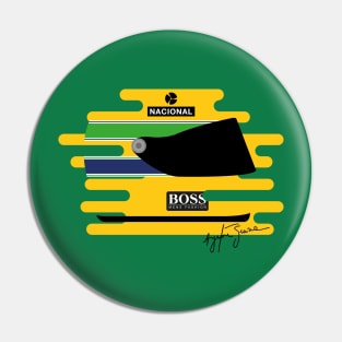 Ayrton Senna Formula 1 Helmet Tribute Pin