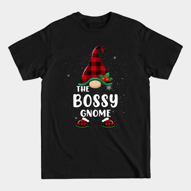 Discover Bossy Gnome Buffalo Plaid Matching Family Christmas Pajama - Gnome Matching Family - T-Shirt