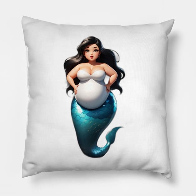 Beautiful expecting Mermaid Mom Pillow by MGRCLimon