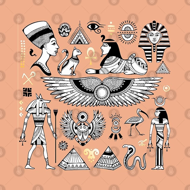 Ancient Egyptian Symbols by doniainart