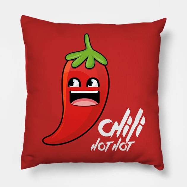 Chili Hot Hot Pillow by Lemongraphic