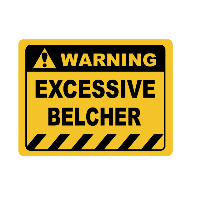 Human Warning Sign EXCESSIVE BELCHER Sayings Sarcasm Humor Quotes by ColorMeHappy123