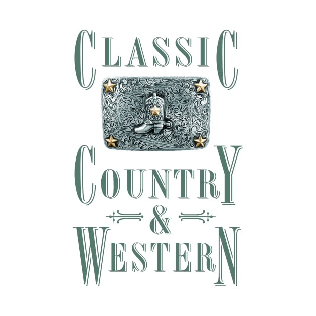 Cowboy Boot - Classic Country and Western Belt Buckles by PLAYDIGITAL2020