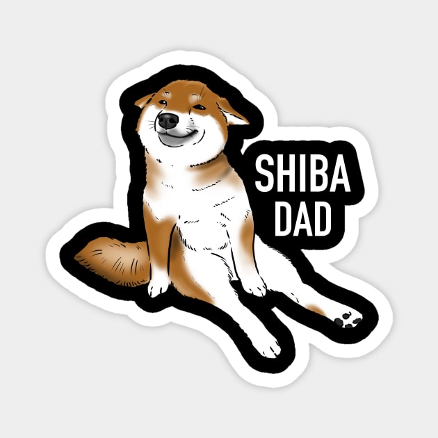 Shiba Inu Dad, Shiba Dad, Shiba Lovers Magnet by sockdogs