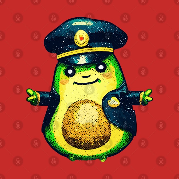 Retro avocado policeman by TomFrontierArt