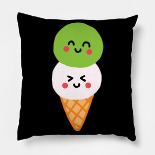 Kawaii Matcha & Vanilla Ice Cream Pillow