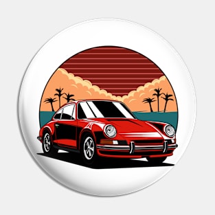 red 912 vintage car Pin