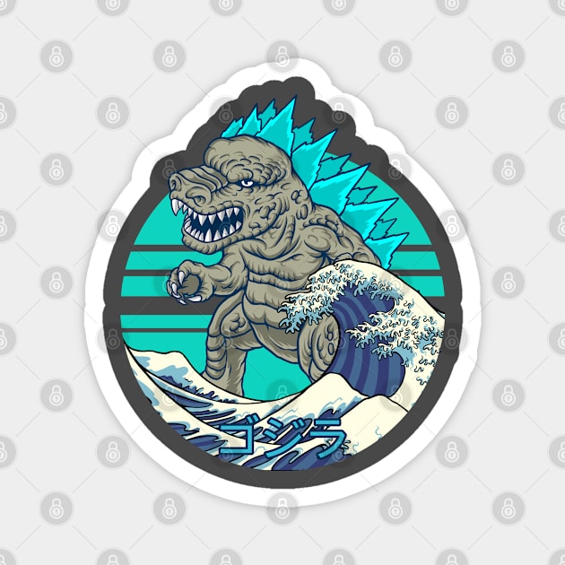 godzilla cute Magnet by terror machine std