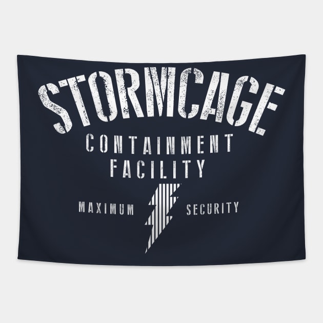 Stormcage Containment Facility Tapestry by MindsparkCreative