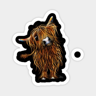 Highland Cow Print, Animal Print ' CoooWeee ' Magnet