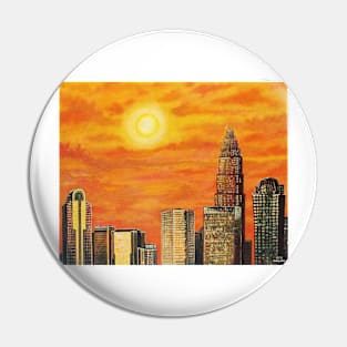 'City in the Golden Light' (Charlotte, NC) Pin