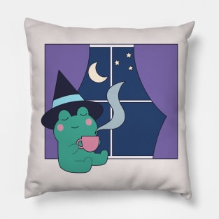 Frog Witch Pillow