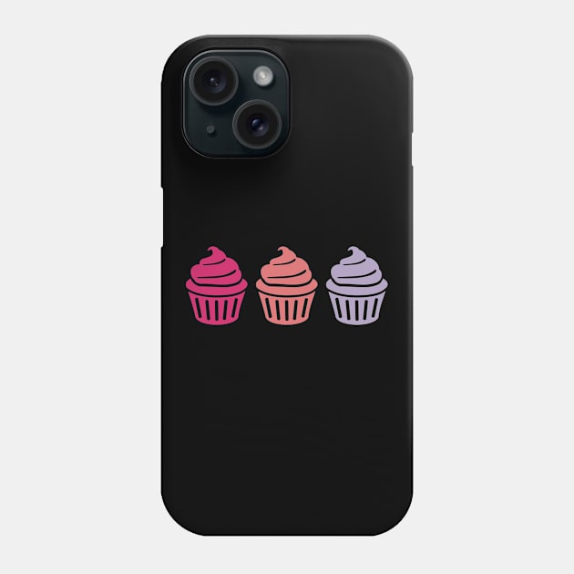 Three cupcakes Phone Case by Designzz