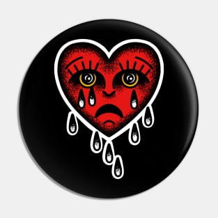 Sad heart Pin