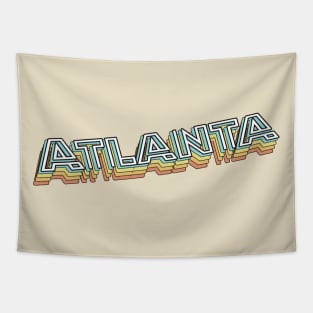 Atlanta Retro Typography Faded Style Tapestry