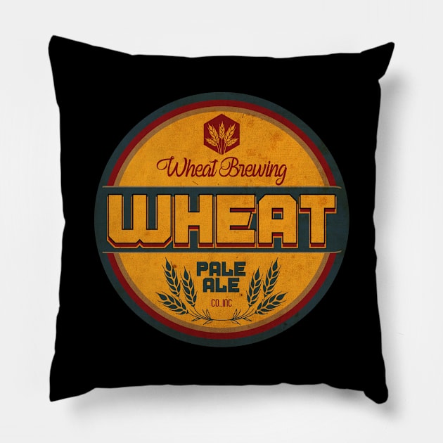 Wheat Vintage Beer Pillow by CTShirts