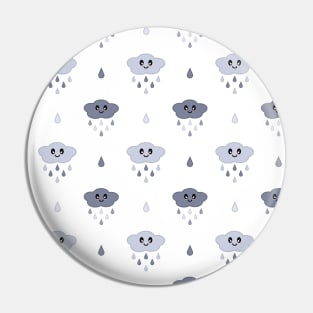 Kawaii Cute Rain Cloud Pattern Pin