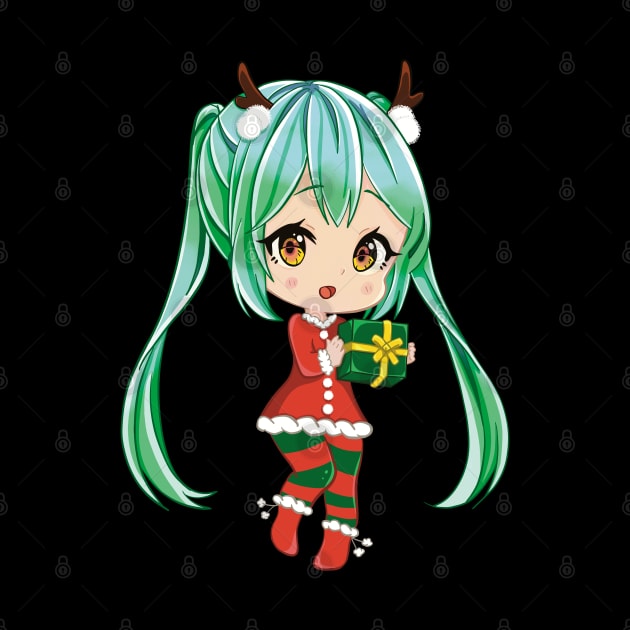 Cute Christmas Anime Girl by Shadowisper