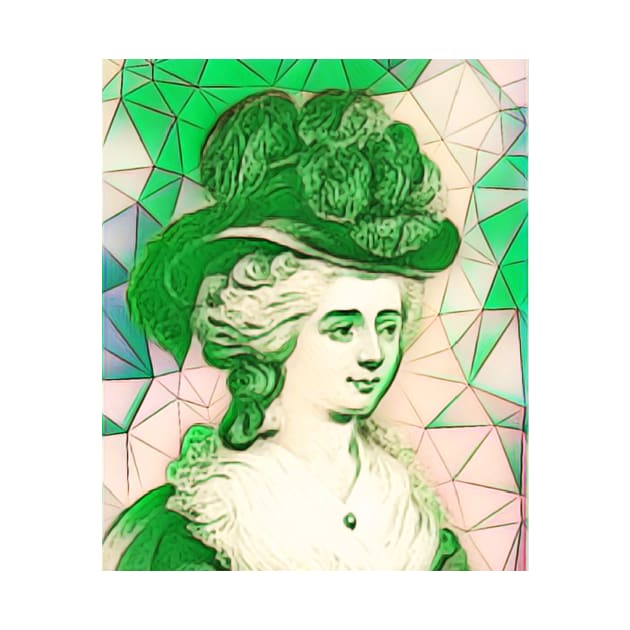 Frances Burney Green Portrait | Frances Burney Artwork 9 by JustLit