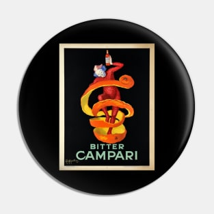 LEONETTO CAPPIELLO Campari Poster Bitter Campari, the small orange peel Pin