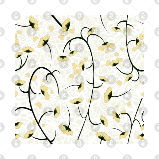 Hand Drawn Yellow Flowers by ilhnklv