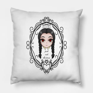 introvert girl in love on wednesday morning OVAL Pillow