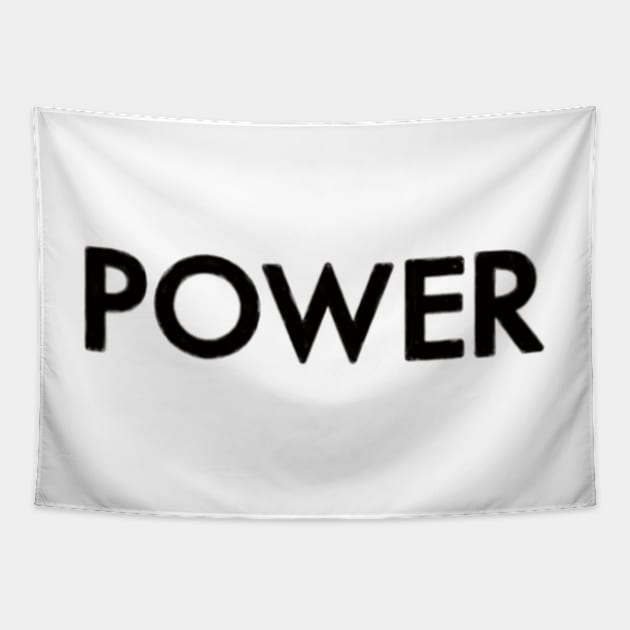 power (black) Tapestry by nynkuhhz