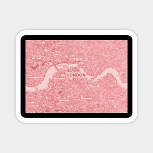 London city map red UK Magnet