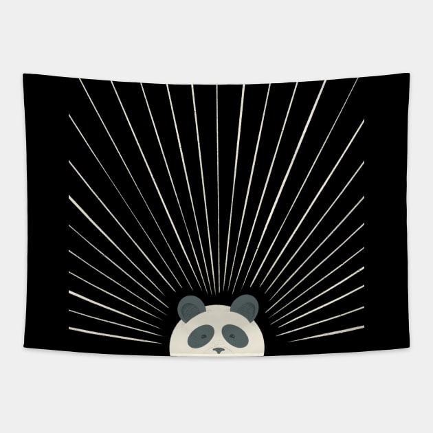 Good Morning Sun - Panda Tapestry by Chewbarber