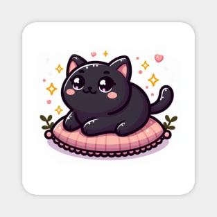 Kawaii Black Cat Magnet