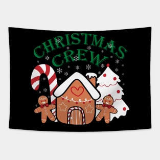 Gingerbread House Christmas Crew Candy Cane Xmas Tapestry