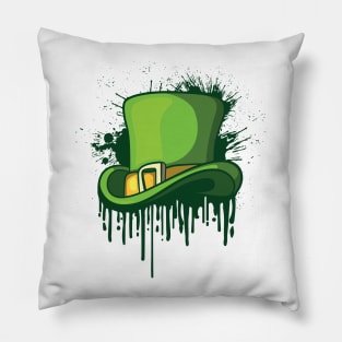 'Beer Hat Clover IRL' Cool St. Patrick Leprechaun Hat Pillow