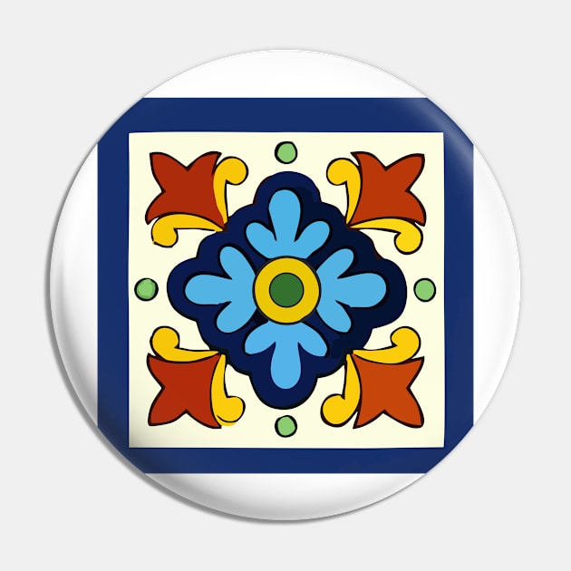 Talavera Playful Green Dot Pin by jgeiger714