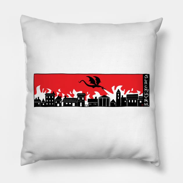 The Great Gretch attacks! Pillow by Slack Wyrm