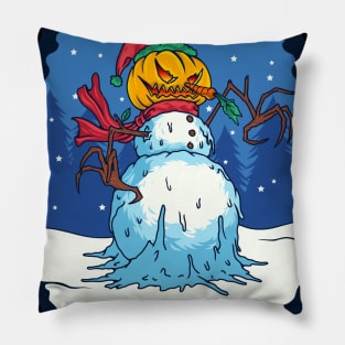 snowman illustration Pillow